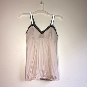 Lululemon size 8 pink ruffled tank top